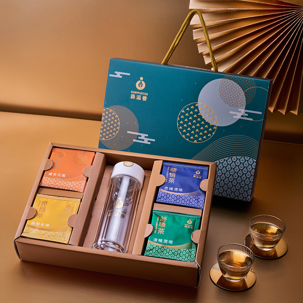 森韻璞萃商品圖-01 森韻璞萃 - 漢方養生茶禮盒(20入/盒) 附提把
