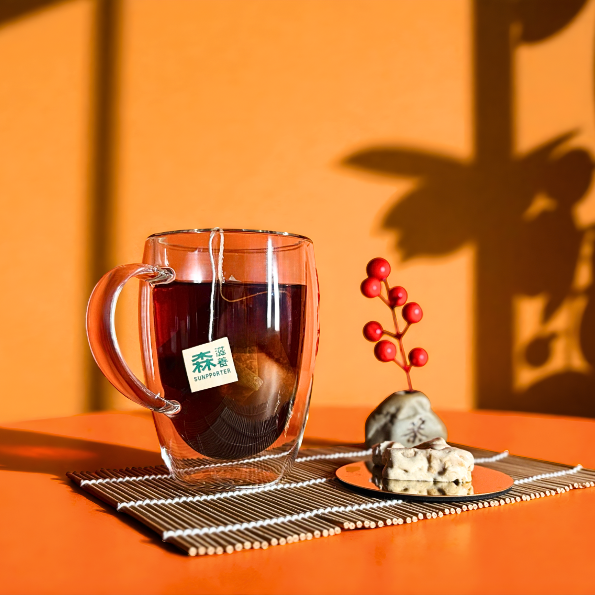 森韻迎禧03 森韻迎禧 - 漢方牛軋糖萃養茶禮盒(10入/盒)附提袋