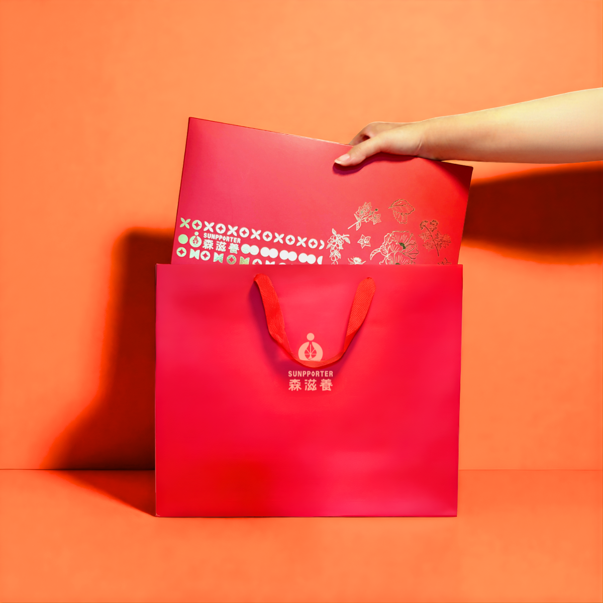 森韻迎禧05 森韻迎禧 - 漢方牛軋糖萃養茶禮盒(10入/盒)附提袋